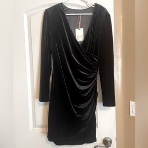 Alex Marie Black Velvet Cocktail Dress